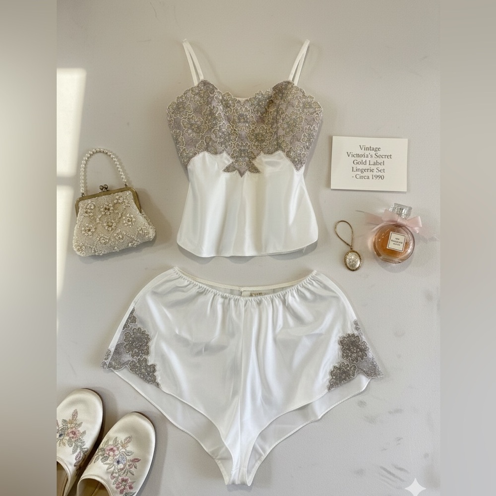 ✨ Stunning Rare Vintage Victoria’s Secret Gold Label Set ✨ NWT|Size Medium
